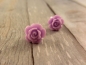 Preview: Cabochon Blumen Ohrstecker Blüte Rose